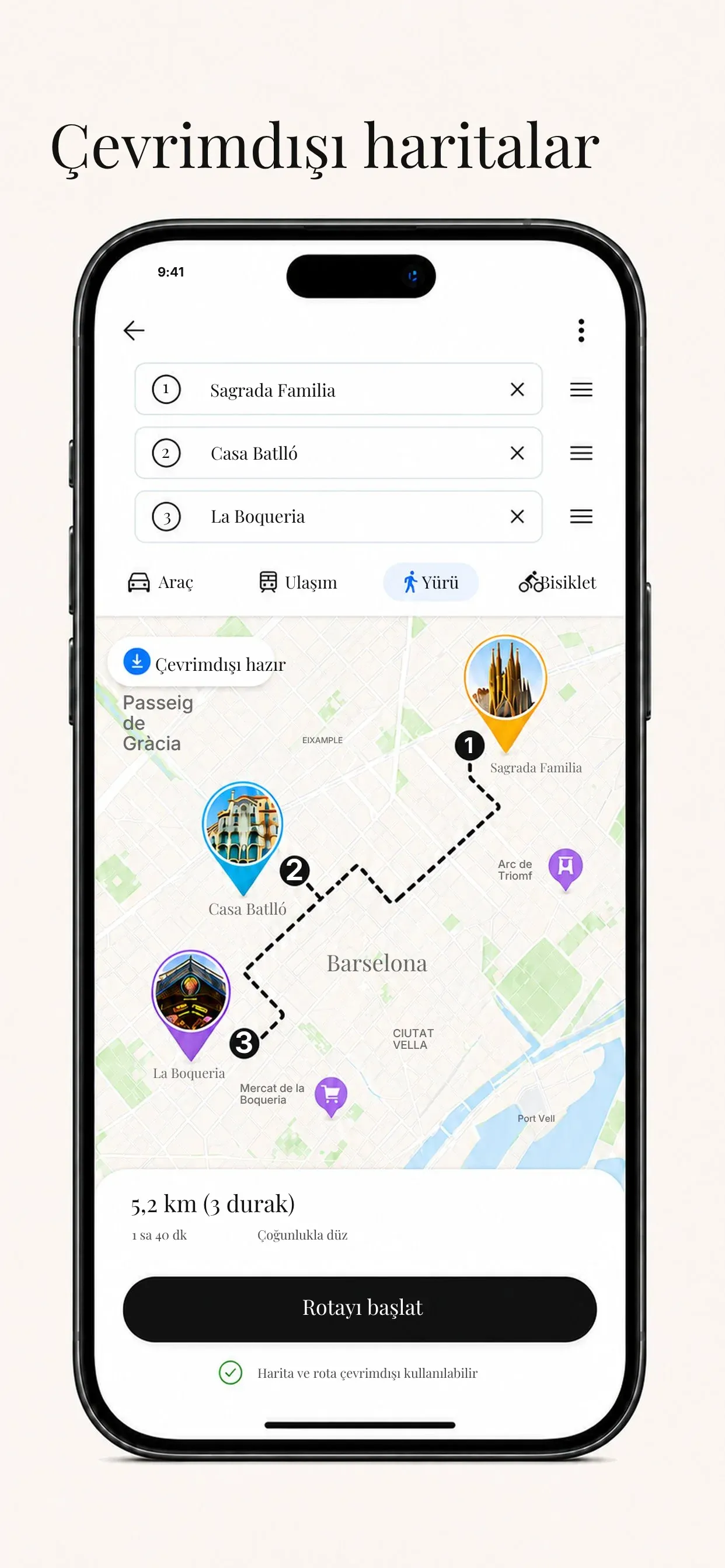 Trip Plan screen 2