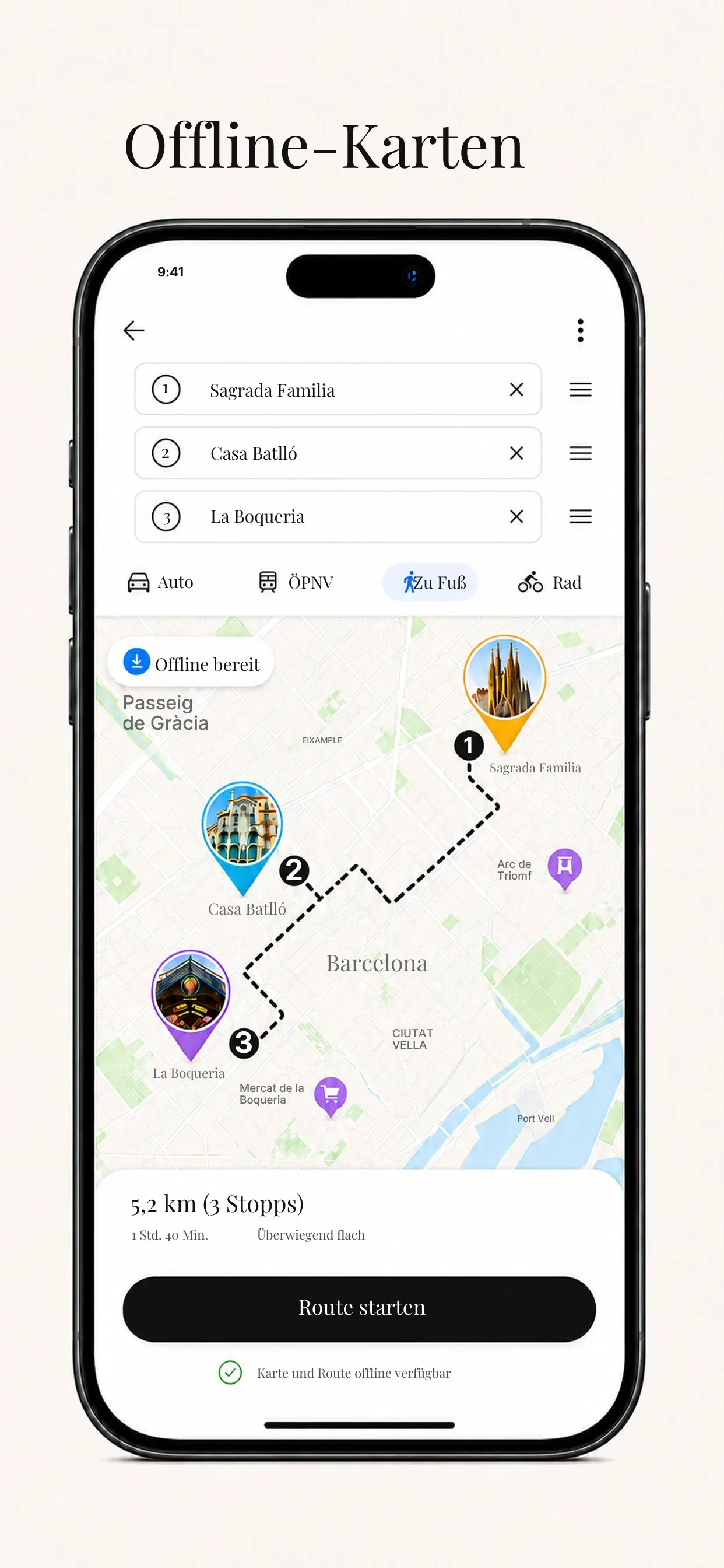 Trip Plan screen 2